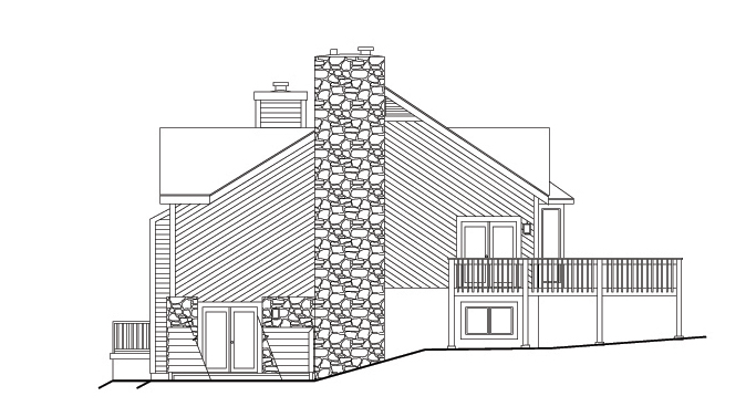 Home Plan Right Elevation of this 3-Bedroom,3510 Sq Ft Plan -138-1112