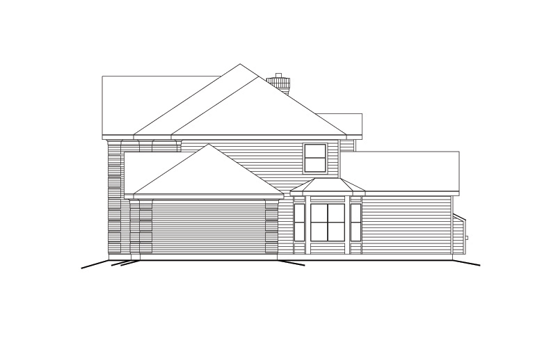Home Plan Right Elevation of this 4-Bedroom,3420 Sq Ft Plan -138-1113
