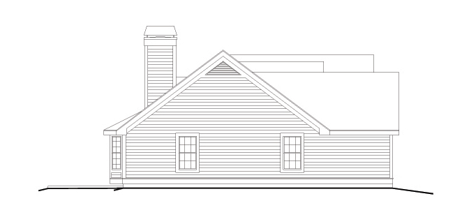 Home Plan Left Elevation of this 3-Bedroom,1826 Sq Ft Plan -138-1118