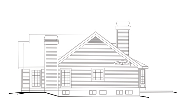 Home Plan Right Elevation of this 3-Bedroom,1826 Sq Ft Plan -138-1118