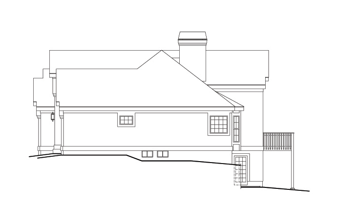 Home Plan Right Elevation of this 3-Bedroom,2398 Sq Ft Plan -138-1126