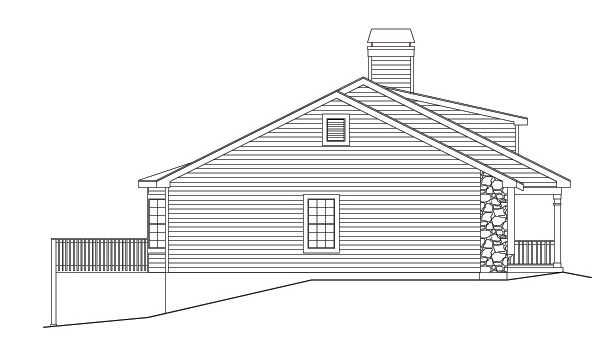 Home Plan Left Elevation of this 3-Bedroom,2317 Sq Ft Plan -138-1129