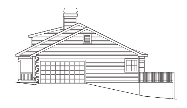 Home Plan Right Elevation of this 3-Bedroom,2317 Sq Ft Plan -138-1129