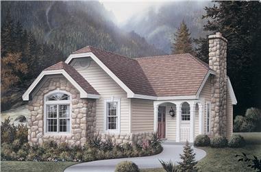 2-Bedroom, 1547 Sq Ft Cottage House Plan - 138-1131 - Front Exterior