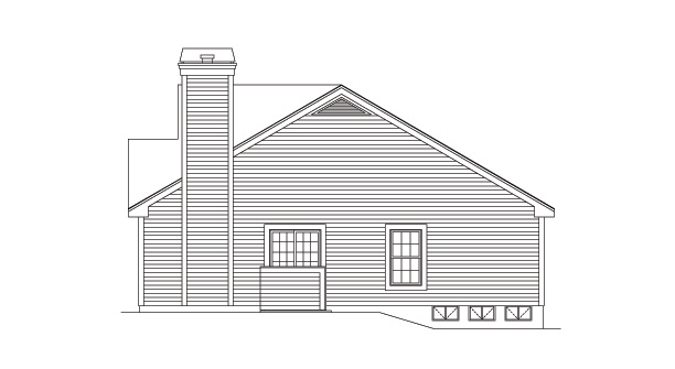 Home Plan Right Elevation of this 2-Bedroom,1084 Sq Ft Plan -138-1133