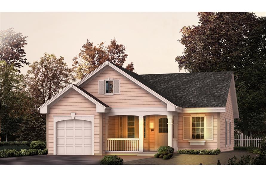 2-Bedroom, 888 Sq Ft Transitional House Plan - 138-1137 - Front Exterior