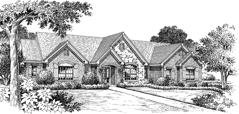 Front View of this 3-Bedroom, 2695 Sq Ft Plan - 138-1145
