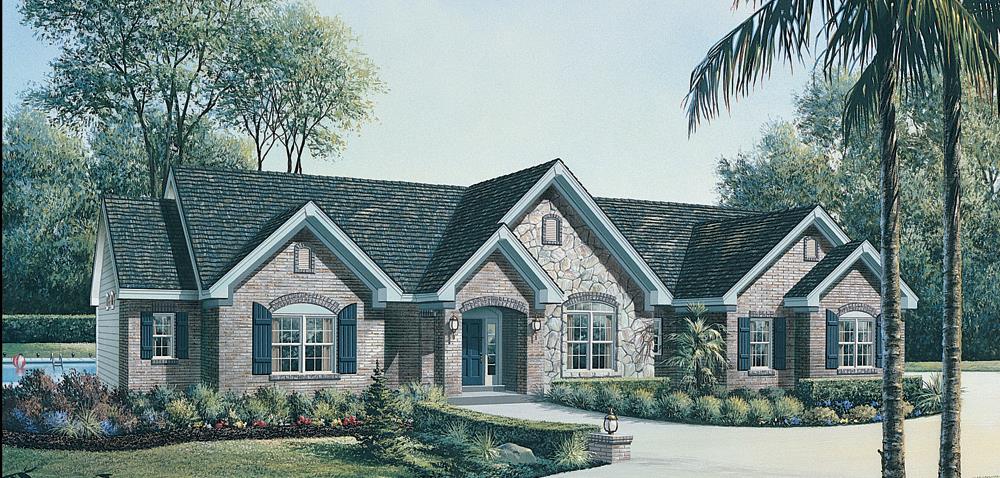 Front elevation of Traditional home (ThePlanCollection: House Plan #138-1145)