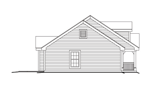 Home Plan Left Elevation of this 3-Bedroom,1365 Sq Ft Plan -138-1157
