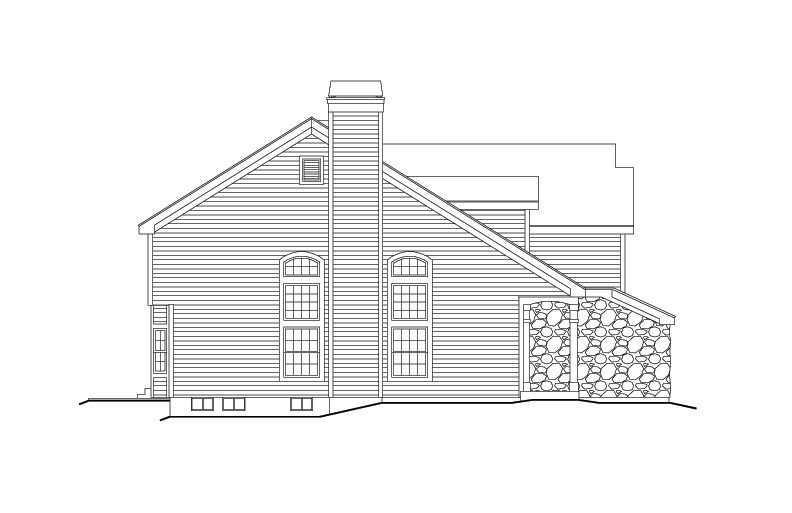 Home Plan Left Elevation of this 3-Bedroom,2158 Sq Ft Plan -138-1158