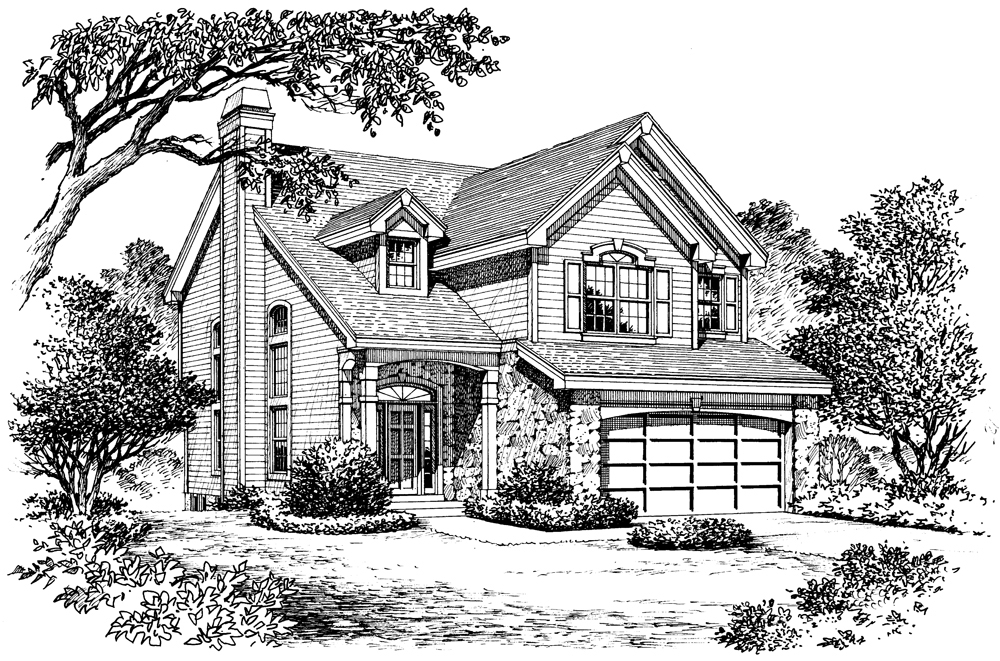 Front View of this 3-Bedroom, 2158 Sq Ft Plan - 138-1158