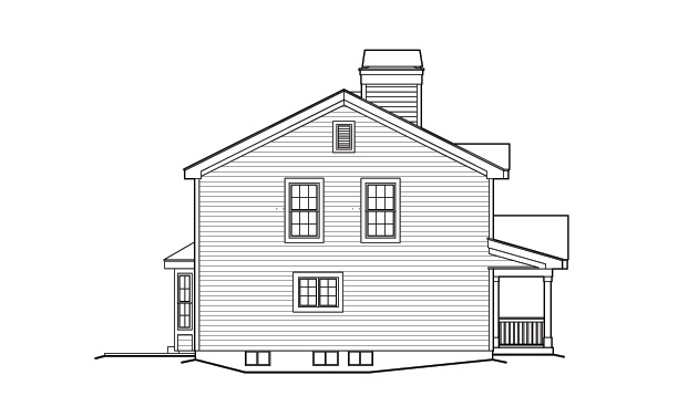 Home Plan Left Elevation of this 3-Bedroom,2050 Sq Ft Plan -138-1162