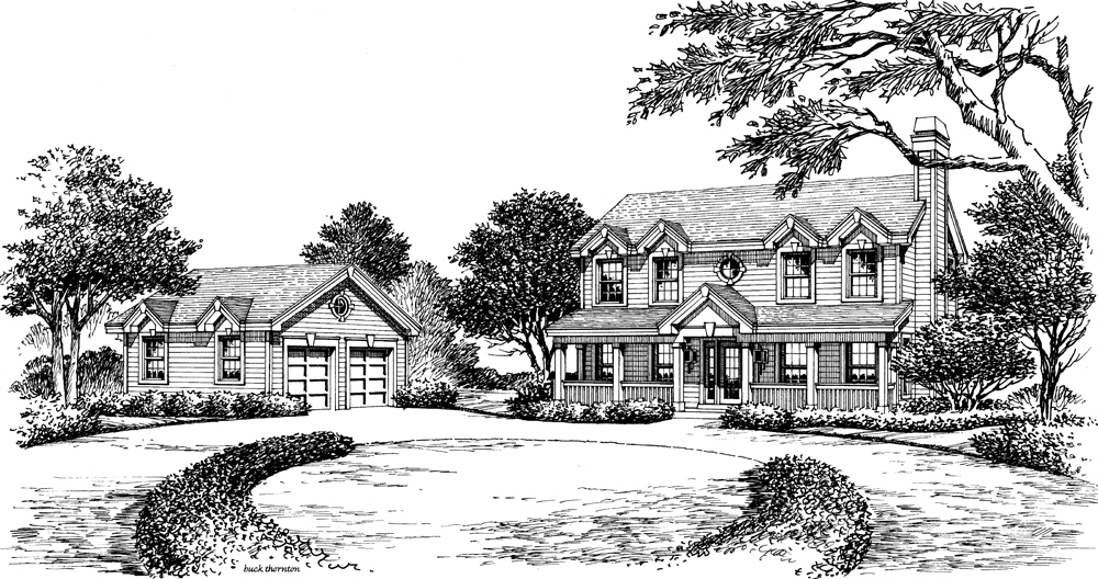 Front View of this 3-Bedroom, 2050 Sq Ft Plan - 138-1162