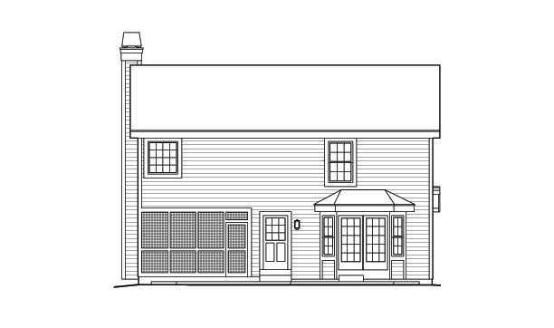 Home Plan Rear Elevation of this 3-Bedroom,2050 Sq Ft Plan -138-1162