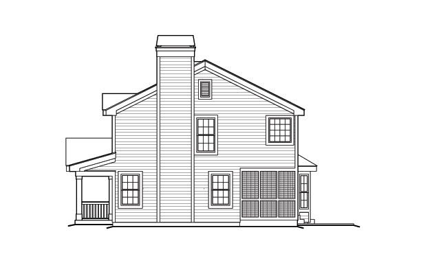 Home Plan Right Elevation of this 3-Bedroom,2050 Sq Ft Plan -138-1162