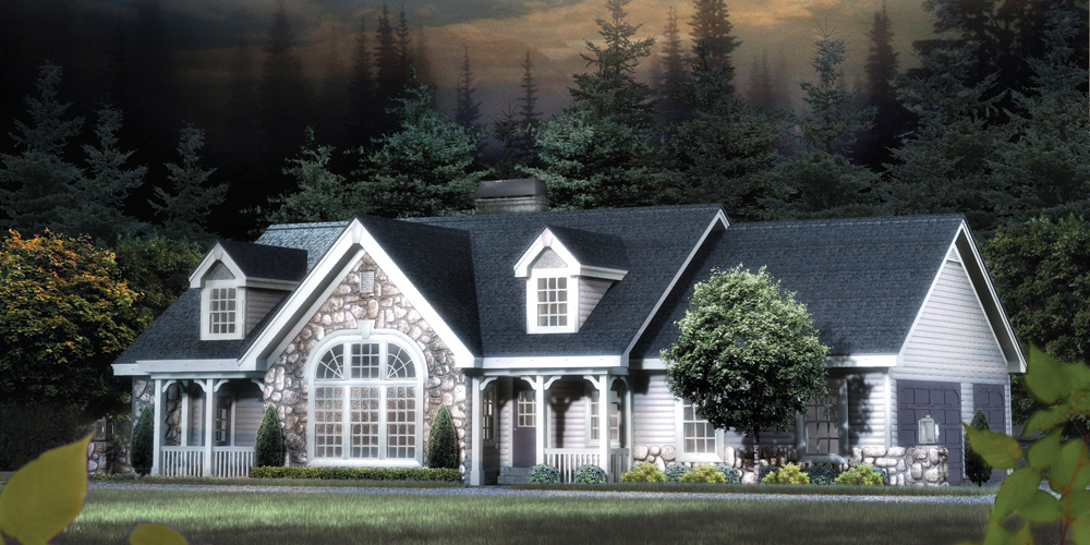Front View of this 2-Bedroom, 1568 Sq Ft Plan - 138-1168