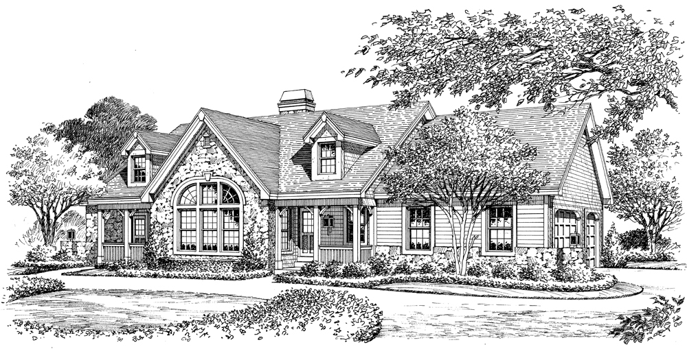 Front View of this 2-Bedroom, 1568 Sq Ft Plan - 138-1168