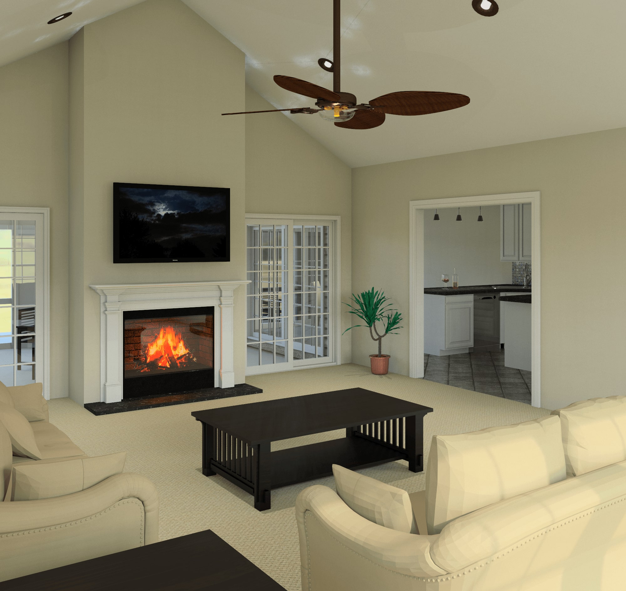 Great Room of this 2-Bedroom, 1568 Sq Ft Plan - 138-1168