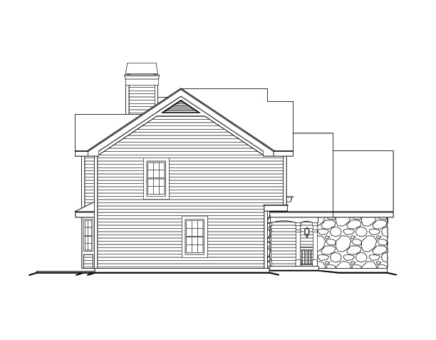 Home Plan Left Elevation of this 4-Bedroom,2167 Sq Ft Plan -138-1169
