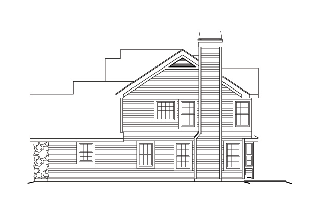 Home Plan Right Elevation of this 4-Bedroom,2167 Sq Ft Plan -138-1169
