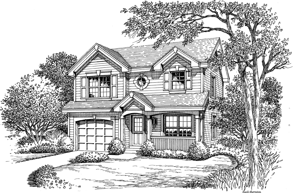 Front View of this 2-Bedroom, 1167 Sq Ft Plan - 138-1179