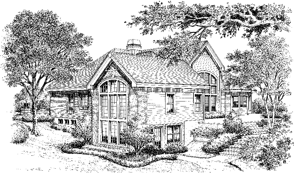 Left Side View of this 3-Bedroom, 3233 Sq Ft Plan - 138-1195