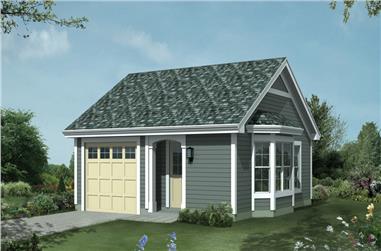 1-Bedroom, 421 Sq Ft Cottage House Plan - 138-1209 - Front Exterior