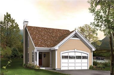 3-Bedroom, 1137 Sq Ft Country Home Plan - 138-1213 - Main Exterior