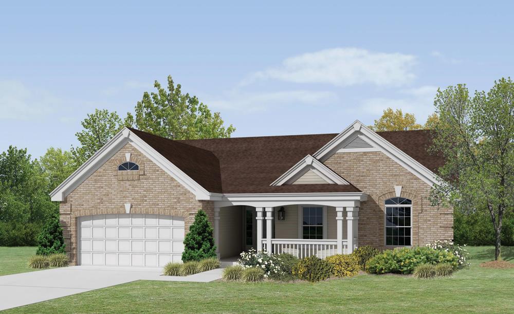 Front elevation of Ranch home (ThePlanCollection: House Plan #138-1217)