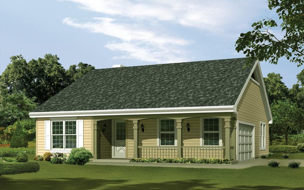Front elevation of Cottage home (ThePlanCollection: House Plan #138-1223)