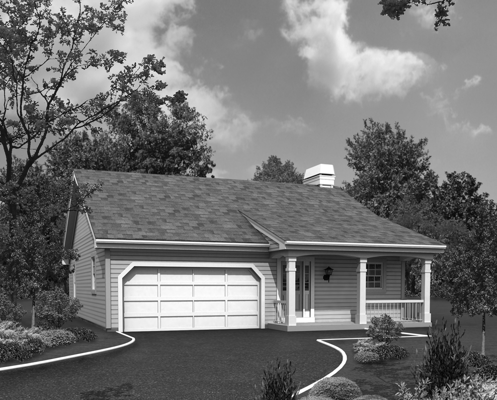 Front View of this 3-Bedroom, 1171 Sq Ft Plan - 138-1225