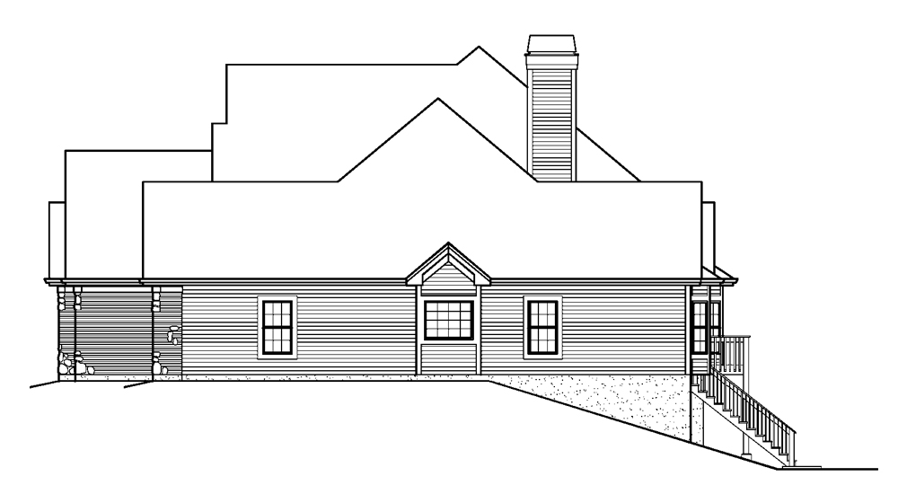 Home Plan Right Elevation of this 4-Bedroom,4465 Sq Ft Plan -138-1228