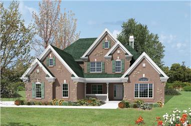 4-Bedroom, 4465 Sq Ft Traditional House Plan - 138-1228 - Front Exterior