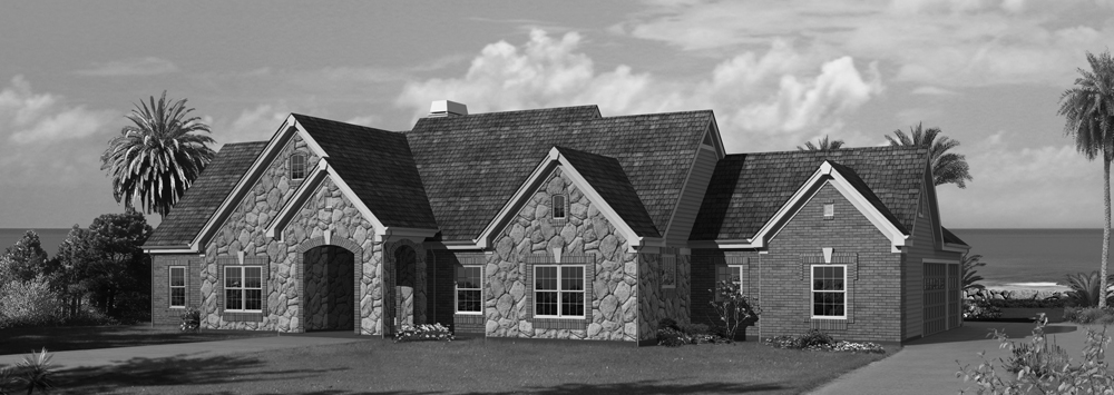 Front View of this 3-Bedroom, 2859 Sq Ft Plan - 138-1229
