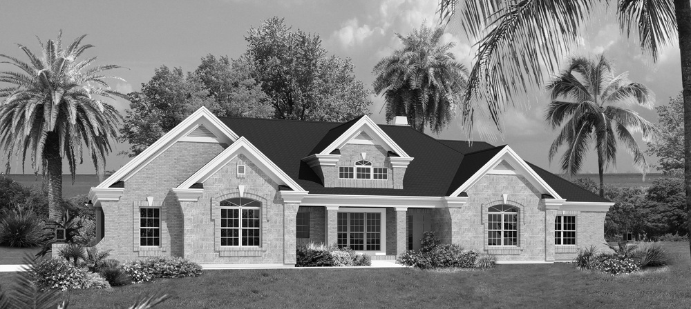 Front View of this 3-Bedroom, 2560 Sq Ft Plan - 138-1230