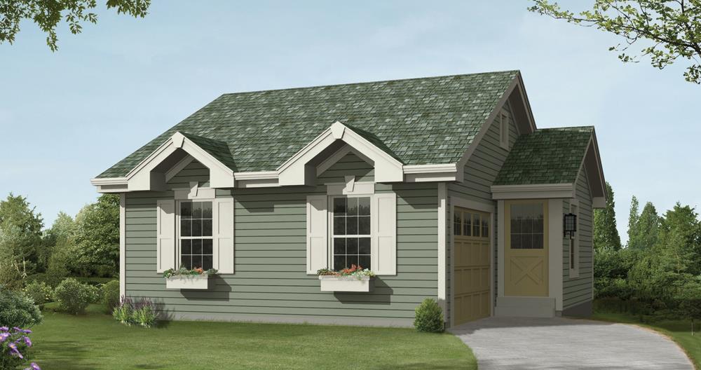 Front elevation of Cottage home (ThePlanCollection: House Plan #138-1234)
