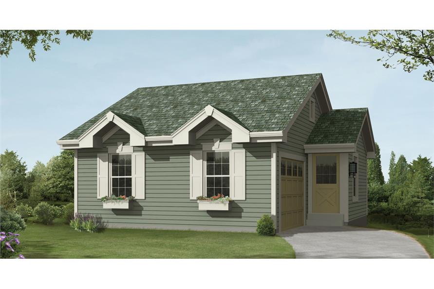 1-Bedroom, 771 Sq Ft Cottage House Plan - 138-1234 - Front Exterior