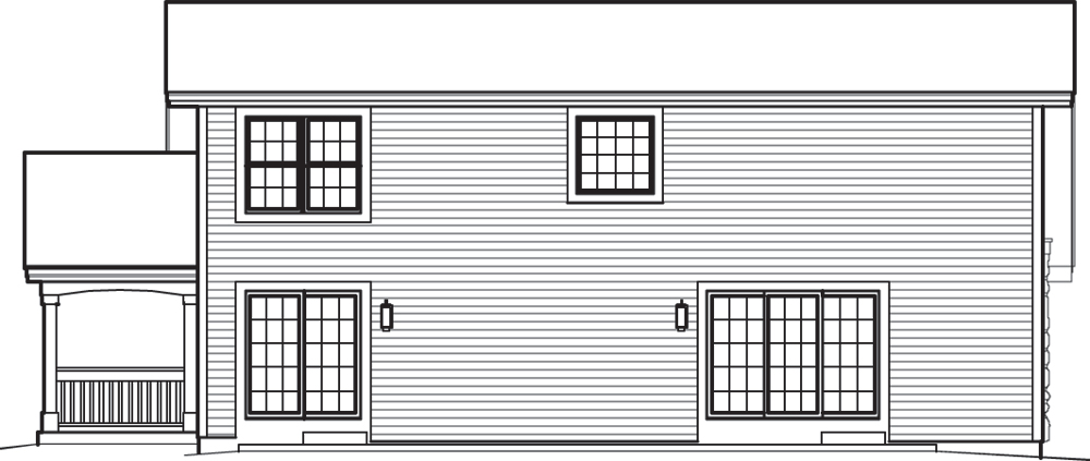 Home Plan Rear Elevation of this 3-Bedroom,2882 Sq Ft Plan -138-1237