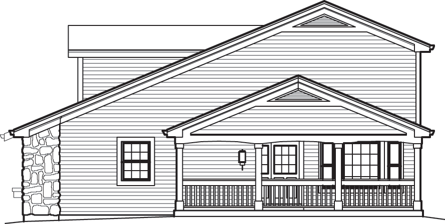 Home Plan Right Elevation of this 3-Bedroom,2882 Sq Ft Plan -138-1237