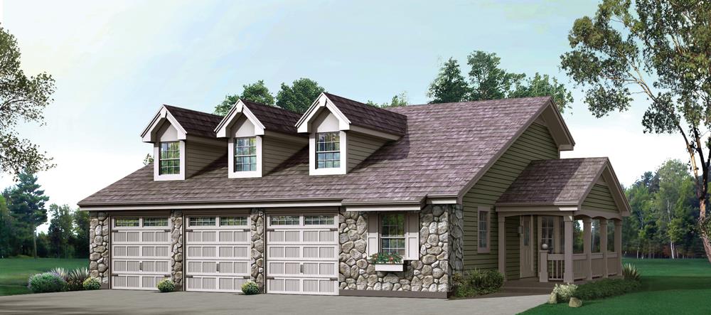 Front elevation of Country home (ThePlanCollection: House Plan #138-1237)