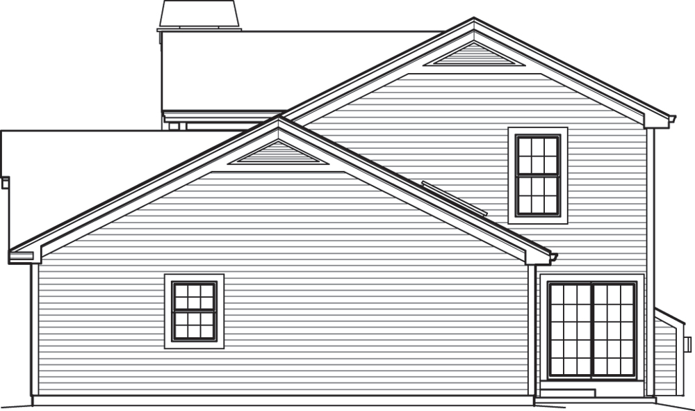 Home Plan Right Elevation of this 4-Bedroom,2365 Sq Ft Plan -138-1241