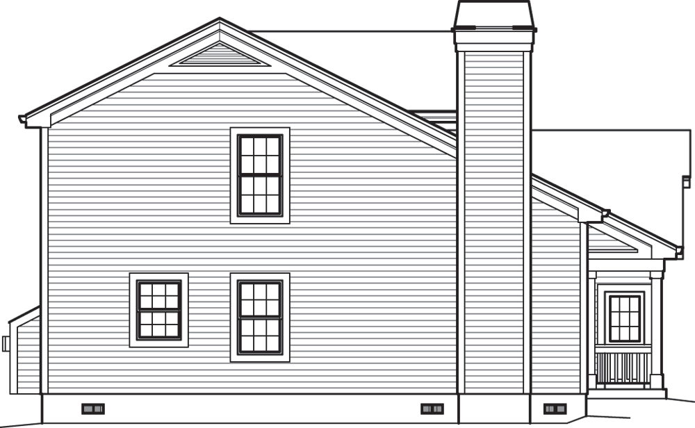 Home Plan Left Elevation of this 4-Bedroom,2365 Sq Ft Plan -138-1241