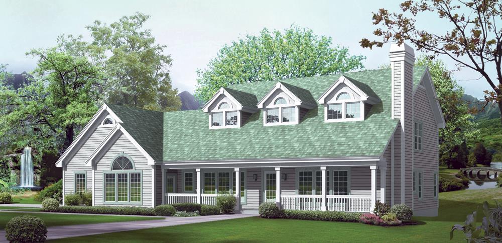 Front elevation of Traditional home (ThePlanCollection: House Plan #138-1243)