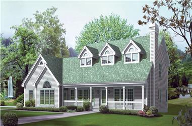 5-Bedroom, 3346 Sq Ft Traditional Home Plan - 138-1243 - Main Exterior