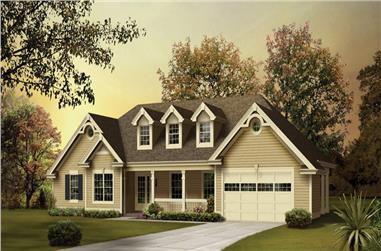 3-Bedroom, 1568 Sq Ft Traditional Home Plan - 138-1244 - Main Exterior
