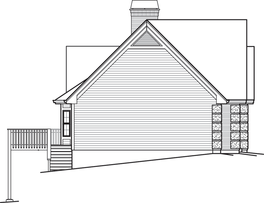 Home Plan Left Elevation of this 3-Bedroom,2394 Sq Ft Plan -138-1245