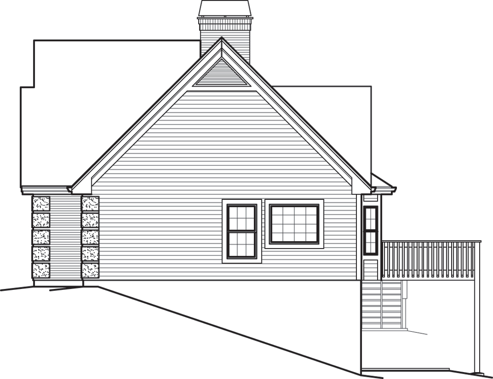 Home Plan Right Elevation of this 3-Bedroom,2394 Sq Ft Plan -138-1245