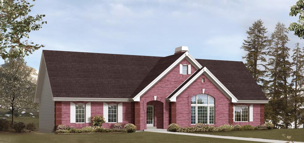 Front elevation of Traditional home (ThePlanCollection: House Plan #138-1245)