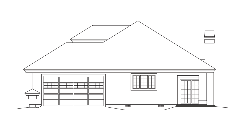 Home Plan Right Elevation of this 2-Bedroom,1939 Sq Ft Plan -138-1251