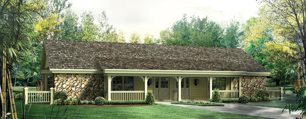 Front elevation of Multi-Unit home (ThePlanCollection: House Plan #138-1256)